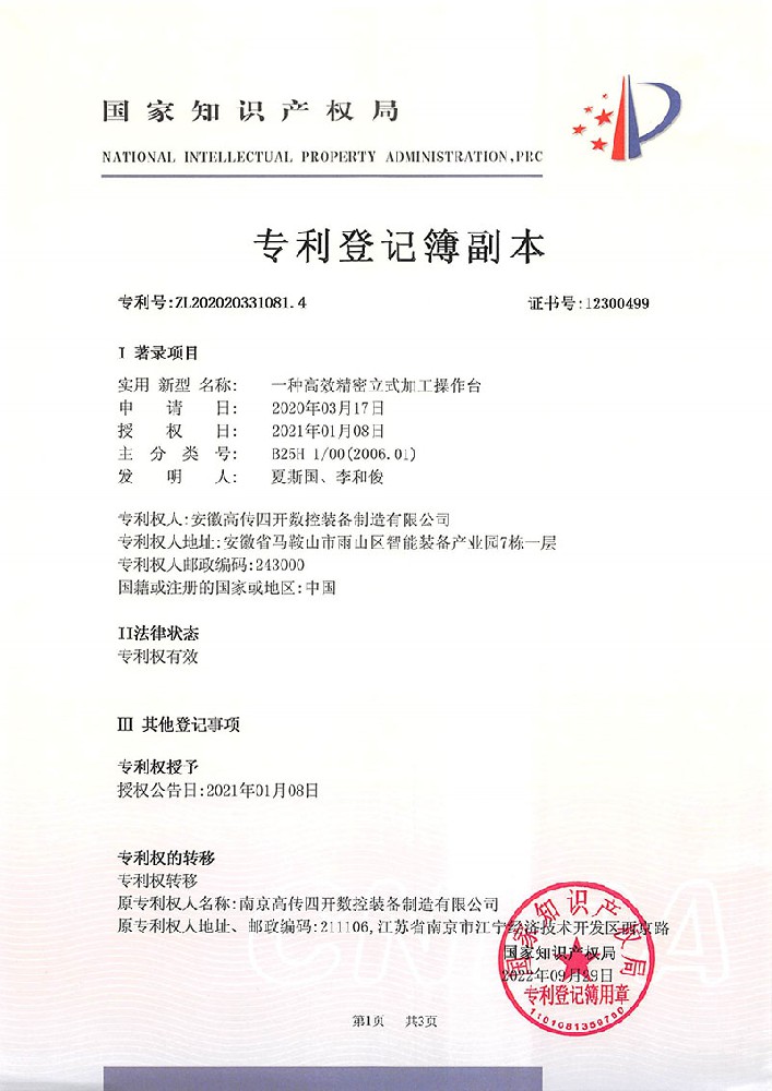 专利证书